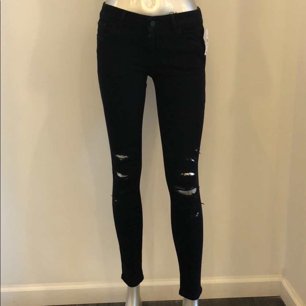 NWT DL1961 Distressed Black Denim